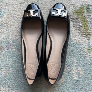 Tory Burch black patent leather flats